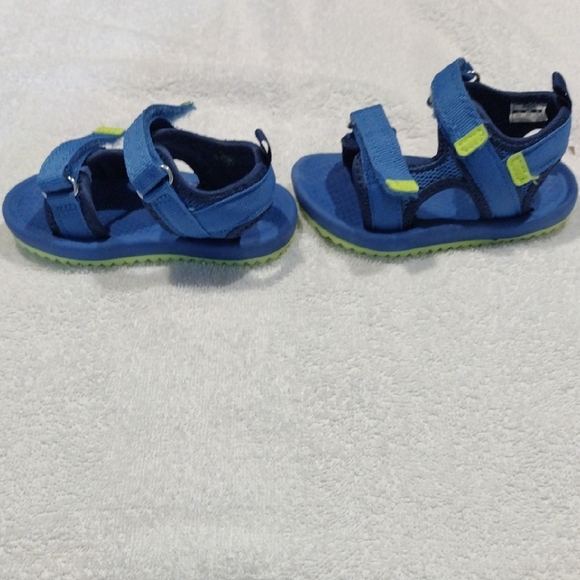 Kids Blue and Green Sandals - Picture 2 of 5